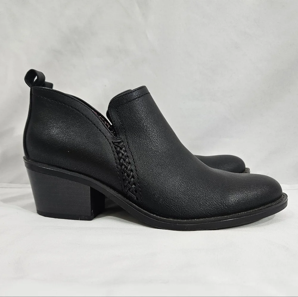 Baretraps Lidian Black Block Heel Booties Womens Size 8.5